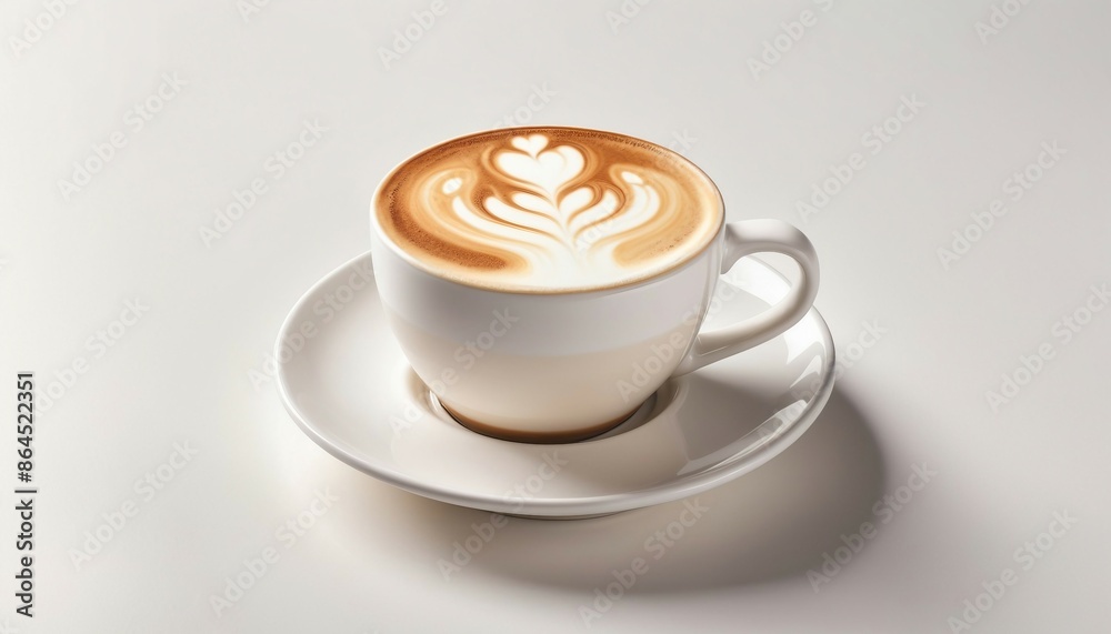 latte art in white porcelain cup, isolated white background
latte art in white porcelain cup, isolated white background