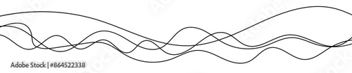 Thin curved wavy lines