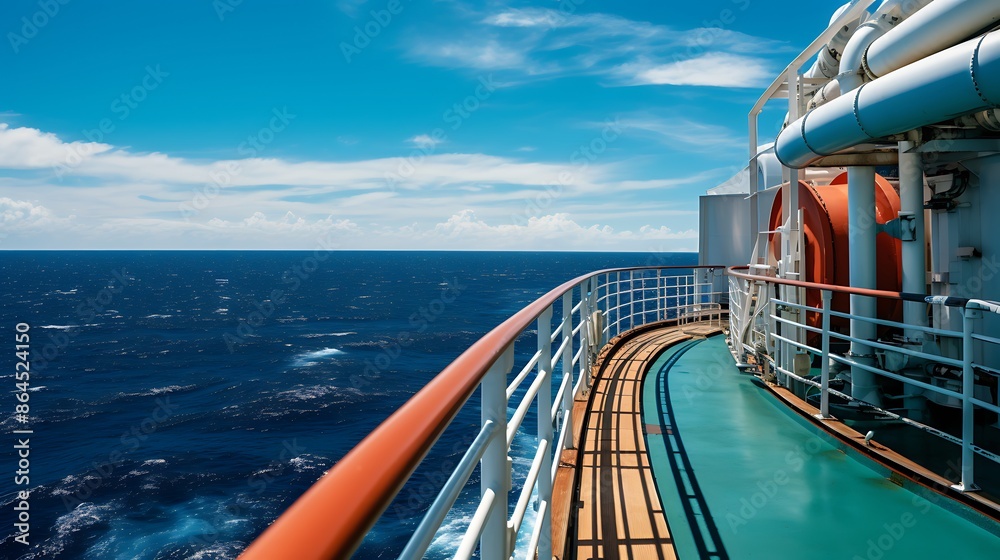 Fototapeta premium view from a luxury cruise ship
