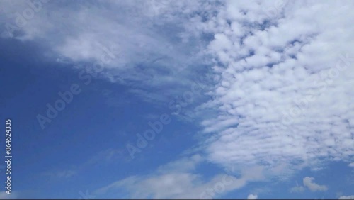 blue sky with white clouds, video