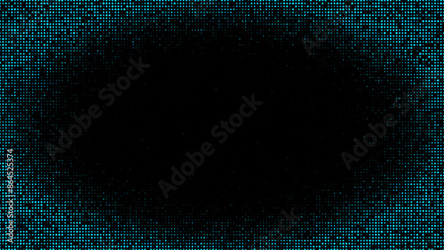 Digital round texture or pattern background. Futuristic glitch matrix. Visualization of big data. Monochrome noise halftone backdrop. Vector illustration.