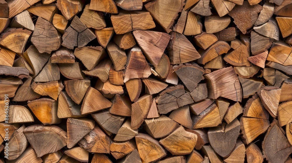 A close-up image of neatly stacked firewood, perfect for burning in a fireplace or wood stove SEAMLESS PATTERN A close-up image of neatly stacked firewood, perfect for burning in a fireplace or wood stove SEAMLESS PATTERN