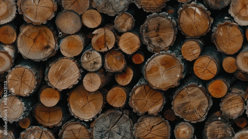 A close-up image of a stack of wooden logs. The logs are arranged in a random pattern, and the bark is visible SEAMLESS PATTERN A close-up image of a stack of wooden logs. The logs are arranged in a random pattern, and the bark is visible SEAMLESS PATTERN