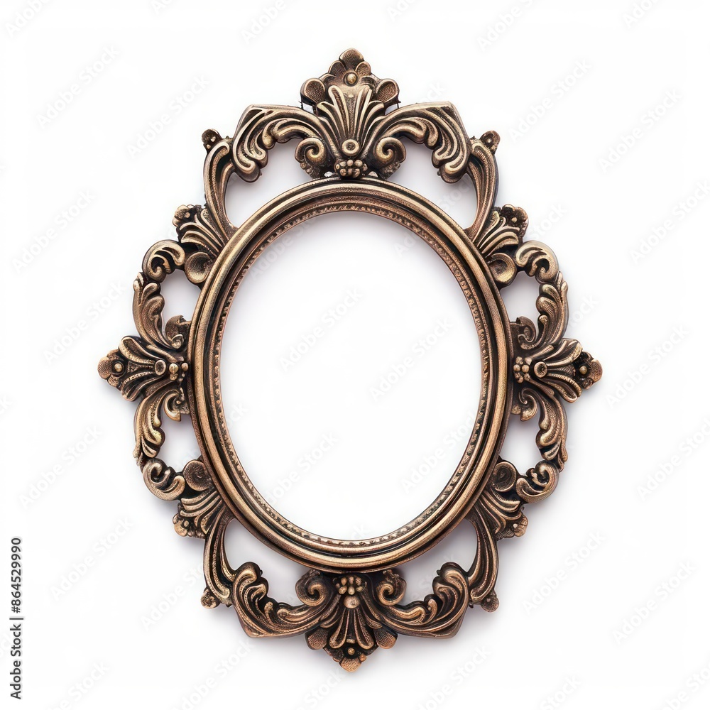 A conceptual background with an ornate antique frame, isolated with room for text on a clean backdrop A conceptual background with an ornate antique frame, isolated with room for text on a clean backdrop