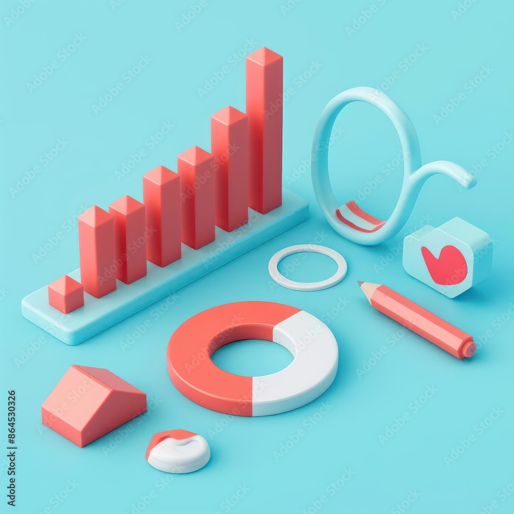 A conceptual depiction of competitive analysis tools, perfect for a banner with copy space A conceptual depiction of competitive analysis tools, perfect for a banner with copy space