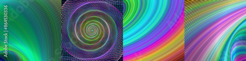 Abstract digital art background collection
