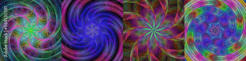 Spiral digital art design background collection