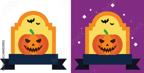 Halloween Style Card/Banner/Invitation Letter Template With Empty Space for Text. With/without Background
