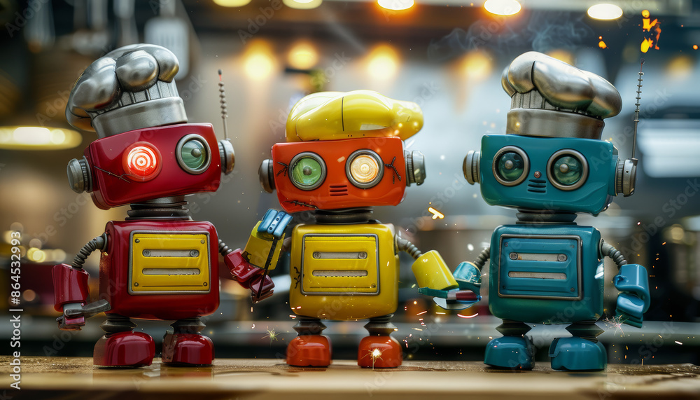 cute_toy_robot_in_the_kitchen cute_toy_robot_in_the_kitchen