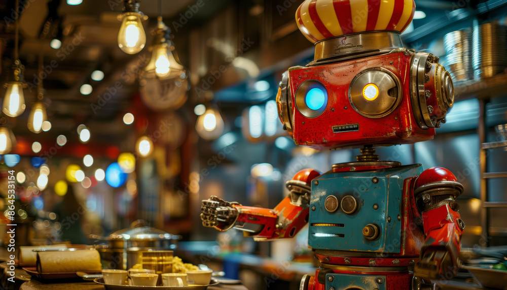 cute_toy_robot_in_the_kitchen cute_toy_robot_in_the_kitchen