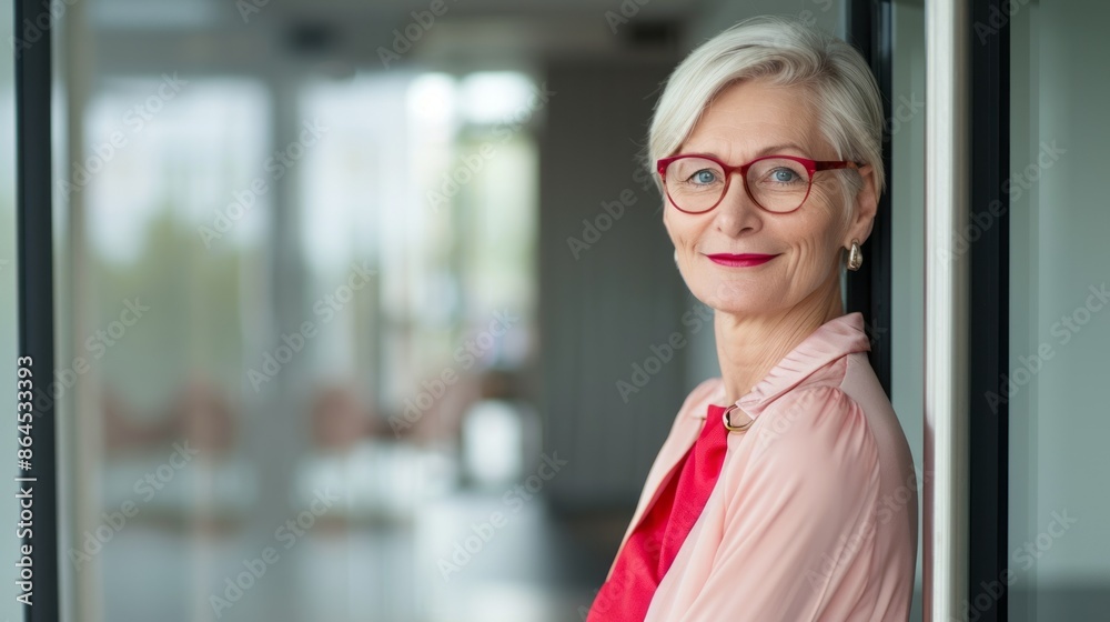portrait of beautiful senior business woman with glasses portrait of beautiful senior business woman with glasses