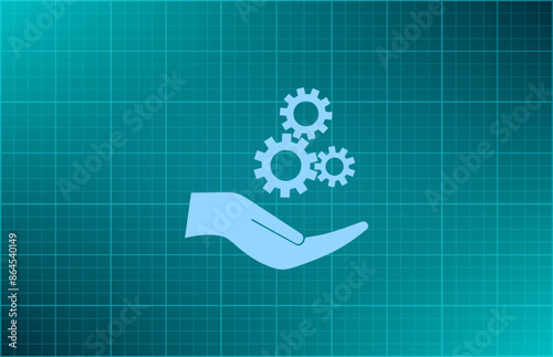 Vector illustration blue background
