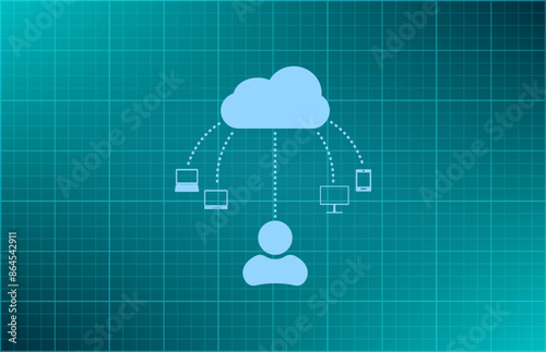 Vector illustration blue background