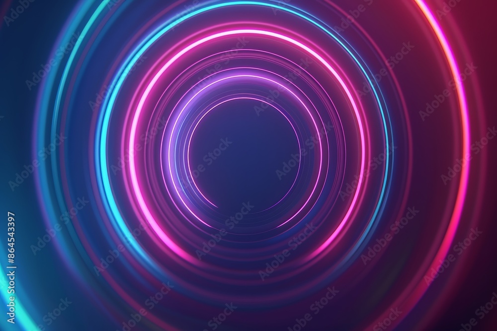 Abstract vibrant neon circular light pattern with blue and pink glowing rings on a dark background. Futuristic and dynamic digital design. Abstract vibrant neon circular light pattern with blue and pink glowing rings on a dark background. Futuristic and dynamic digital design.