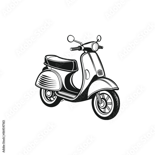 scooter isolated on white