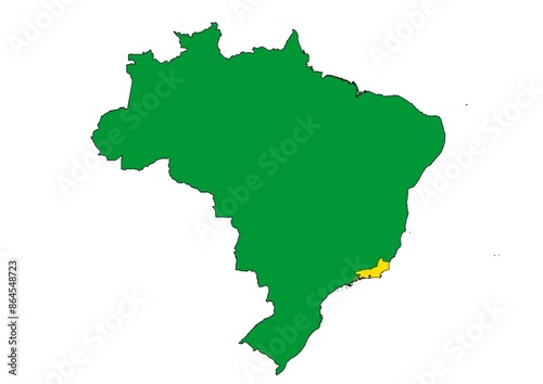 Rio de Janeiro state location within Brazil