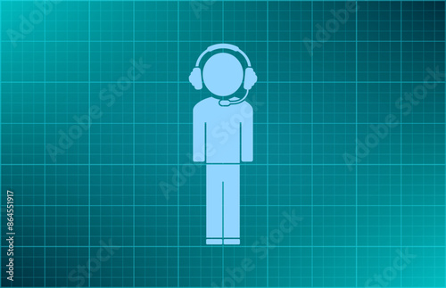 Vector illustration blue background