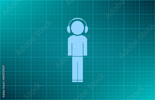 Vector illustration blue background