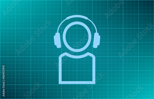 Vector illustration blue background