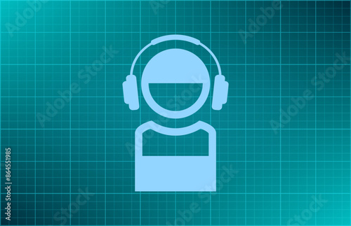 Vector illustration blue background