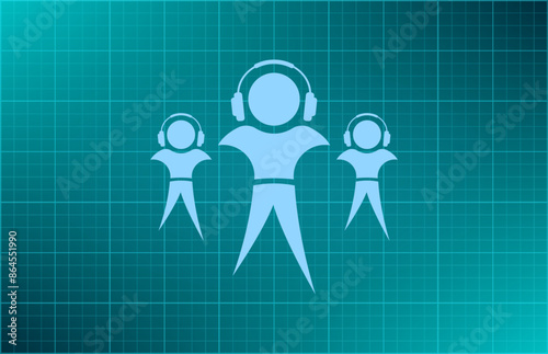 Vector illustration blue background
