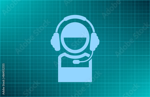 Vector illustration blue background