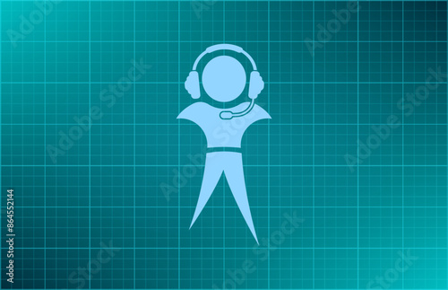 Vector illustration blue background