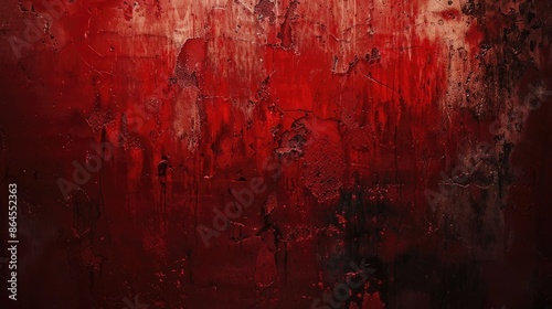 Dark grunge textured red concrete wall background