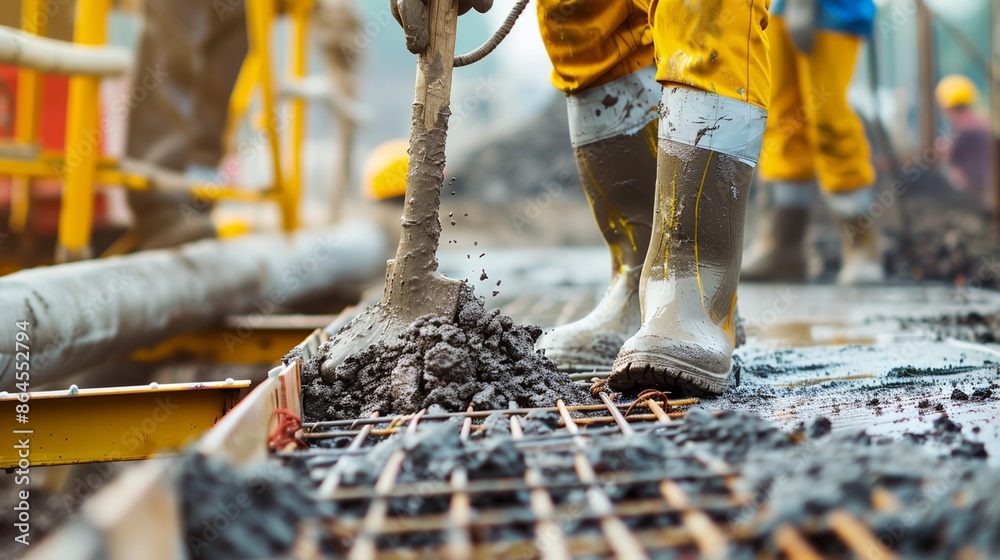 a man in boots and digging a hole in the ground with a shovel