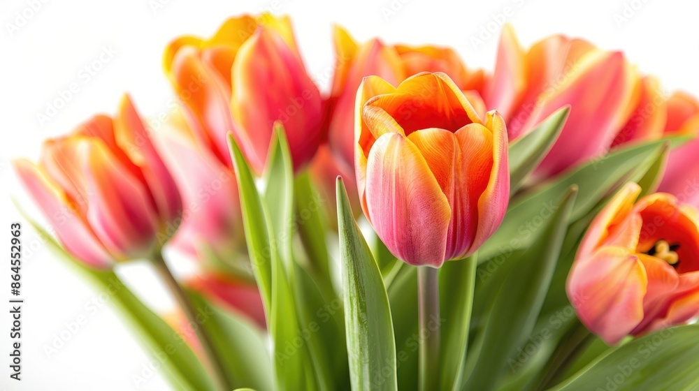 Bouquet of tulip on a white background. Clipping path Bouquet of tulip on a white background. Clipping path