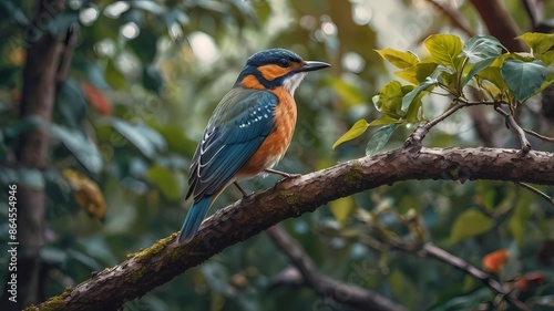 A beautiful bird standing on a tree branch