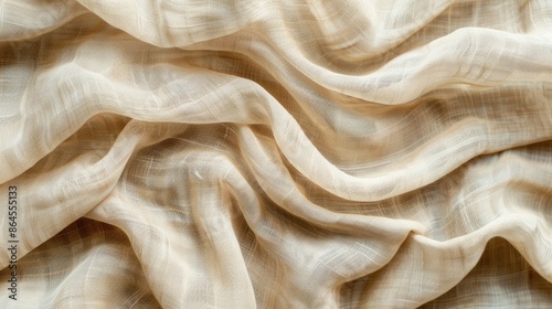 Beige toned soft fabric background photograph in high resolution