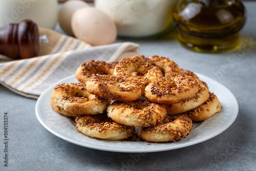 Turkish Bagel with sesame s...