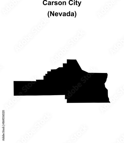 Carson City County (Nevada) blank outline map