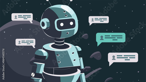 Chat bot concept. Artificial intelligence for communication 