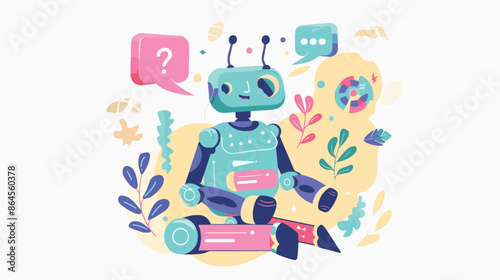 Chat bot concept. Artificial intelligence for communication 