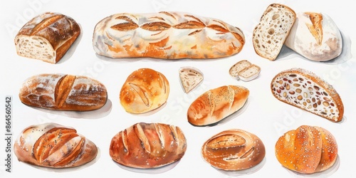 Variety of breads and rolls