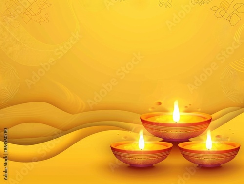 Lit diya decorations photo