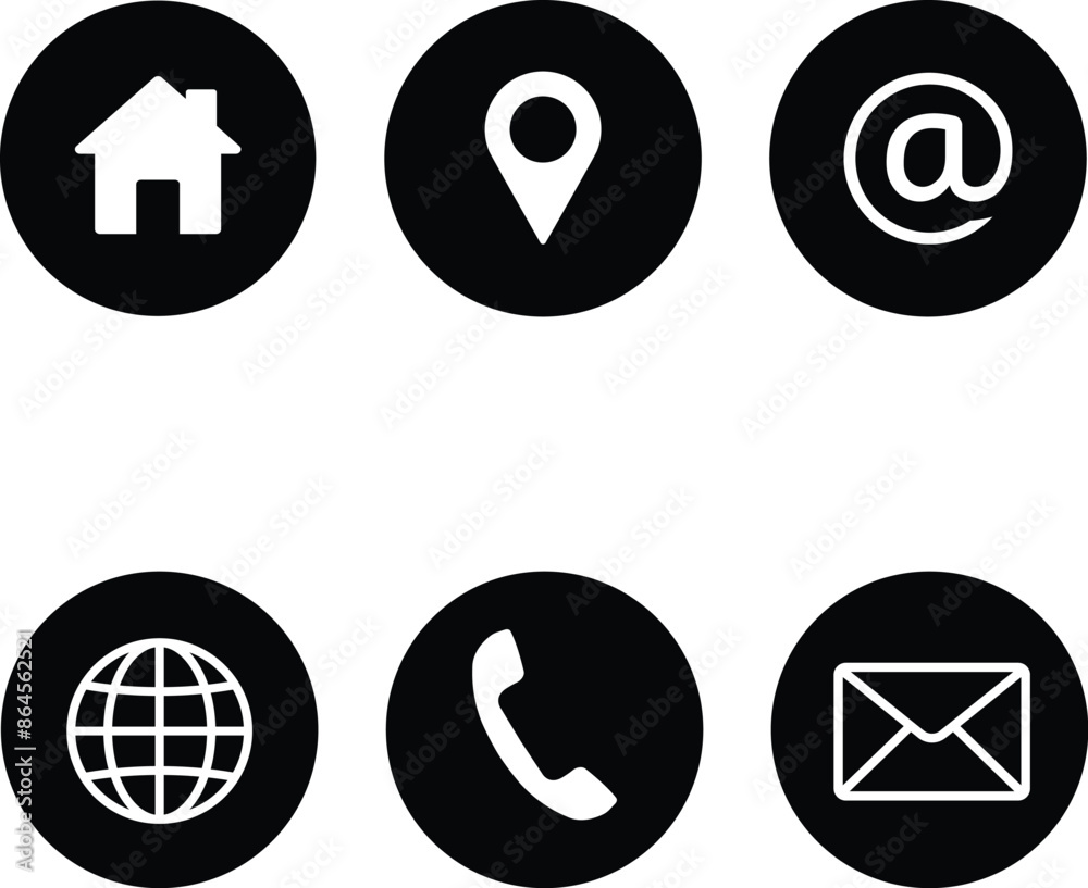 Fototapeta premium Business card Icon icons set