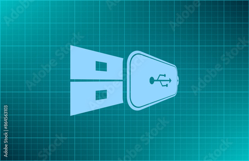 Vector illustration blue background