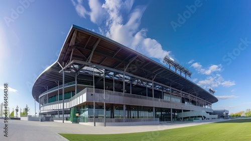 Wallpaper Mural panoramic shot of a sports stadium with an innovative roof design made from lightweight aluminum siding Torontodigital.ca