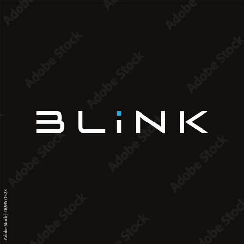 Vector Blink typography logo design concept