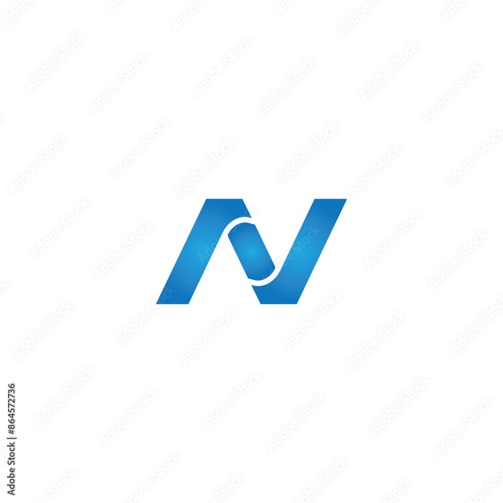 Vector logo initial N minimalist abstract design Vector logo initial N minimalist abstract design