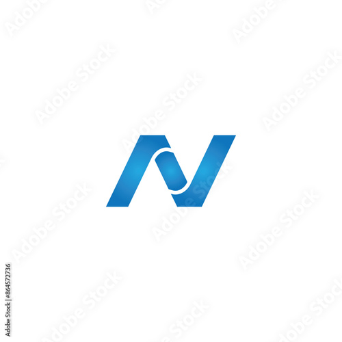 Vector logo initial N minimalist abstract design