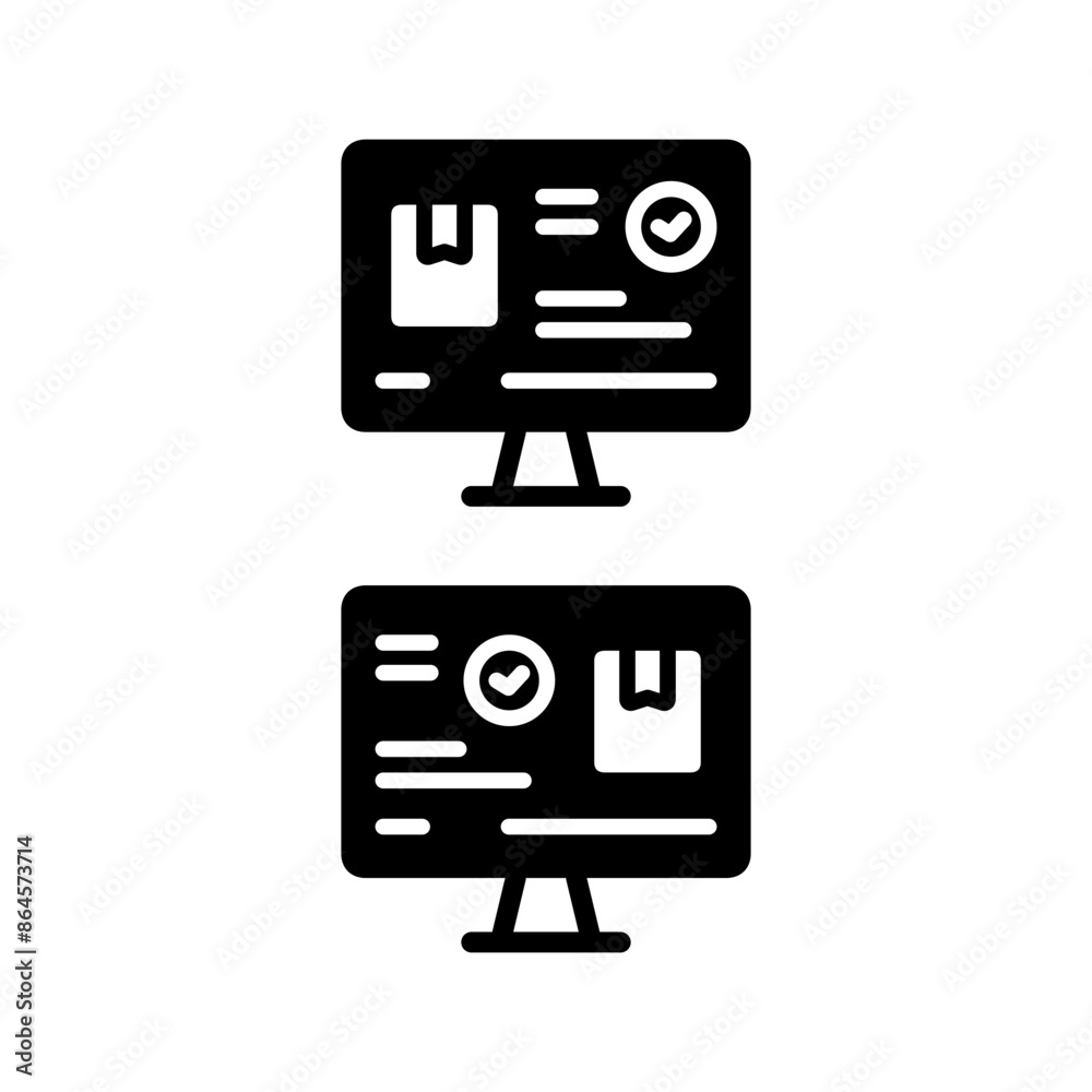 sort check package icon vector design illustration template