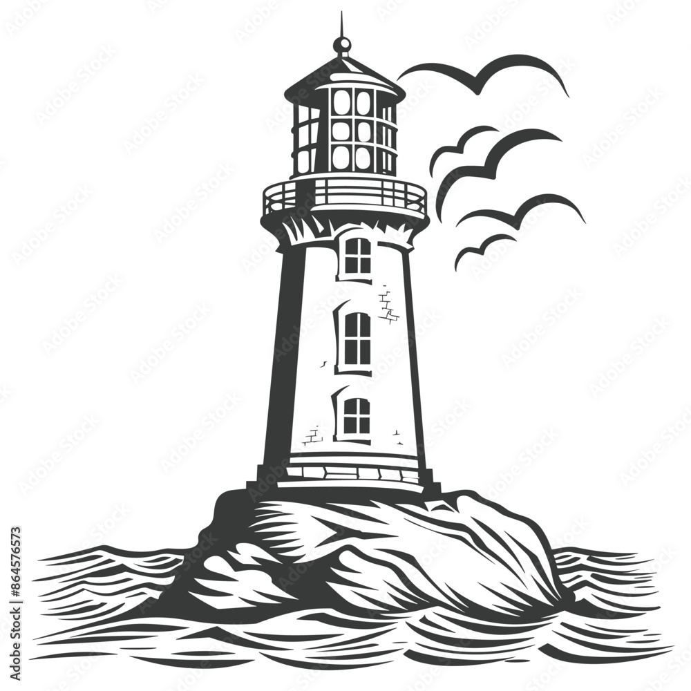 Nautical lighthouse sea navigation beacon Nautical lighthouse sea navigation beacon