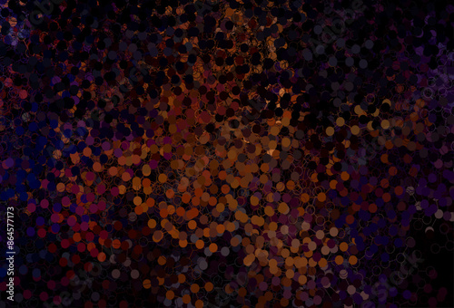 Dark Red vector template with circles.