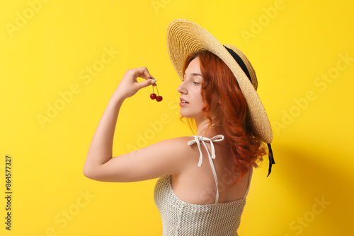 Beautiful young woman in wi...