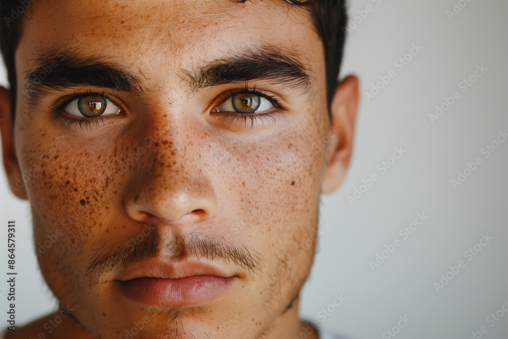 Obraz premium Close-Up Portrait of Anglo-Mixed Man