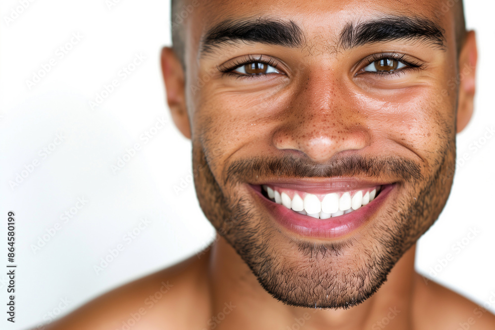 Fototapeta premium Confident Smile Portrait of Anglo-Mixed Man